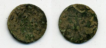 РОССИЯ ПОЛУШКА 1719 медь 46-539