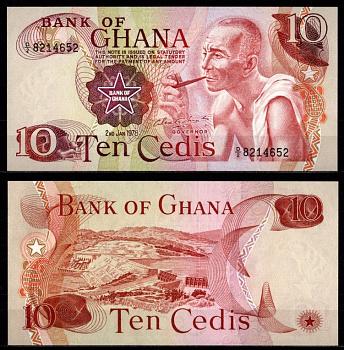 Гана 10 седи 1978 Pick 16 f бумага UNC (пресс) 7217-4-1-2