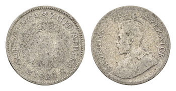 ЮАР 3 пенса 1924 Георг V (1910-1936) KM 15A серебро 4623-456