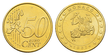 Монако 50 евроцентов 2002 KM 172 нордик UNC 270-744