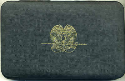 Папуа-Новая Гвинея набор из 8 монет 1975 животные, в оригинальной коробке KM PS 1, KM (1-6, 7a, 8a) серебро PROOF 2-6-3-02