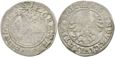 ИСНИ-ИМ-АЛЛЬГОЙ 1 БАТЦЕН 1508 ЗЕМЛЯ БАДЕН-ВЮРТЕМБЕРГ LANZ 132, NAU. 155 серебро 65-853