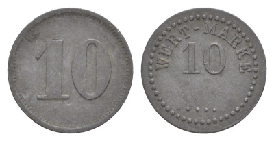 Германия 10 пфеннигов ND жетон, Wert-Marke цинк 4643-938