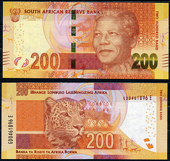 ЮАР 200 рандов ND (2013-2016) Pick 142 бумага UNC (пресс) 7214-35-1-1