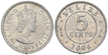 Белиз 5 центов 2006 KM 34a алюминий 4618-712