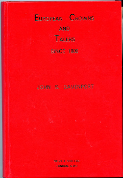 Германия книга "European Crowns and Talers since 1800 by Davenport" 1964 Европейские кроны и талера после 1800 года, 423 страницы, в твердом переплете   бумага   00-01-16-14