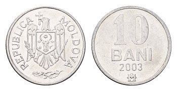 Молдавия (Молдова) 10 бань (бани) 2003 KM 7 алюминий UNC 4588-918
