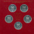ФРГ набор из 5 штук по 10 марок 1999 A, D, F, G, J, 50 лет организации защиты детей серебро PROOF 6-5-2-4