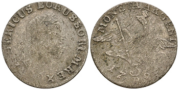 Пруссия 3 гроша 178х Е, Фридрих II Великий (1740-1786) C # 21 серебро 220-757