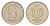 Турция 10 курушей 2005 Кемаль Ататюрк KM 1166 медь цинк никель 4647-568