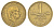 Дания 1 крона 1943 N, Кристиан X (1912-1947) KM 835 алюминиевая бронза 4638-652