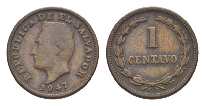 Сальвадор 1 сентаво 1947 KM 135.1 бронза 1522-444