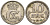 Дания 10 эре 1916 Кристиан X (1912-1947) KM 818 серебро 4621-1022