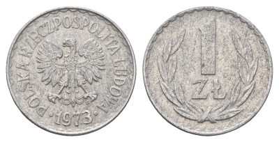 Польша 1 злотый 1973 Y 49.1 алюминий 4637-1145