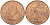 Новая Зеландия 1 пенс 1963 Елизавета II (1952-2022), новозеландский туи KM 24.2 бронза  aUNC  4367-831