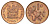 ЮАР 1 цент 1973 герб, капские воробьи KM 82 бронза UNC 4696-923