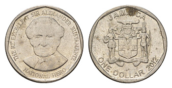 Ямайка 1 доллар 2012 KM 189 сталь плакированная никелем 4627-718