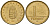 Венгрия 1 форинт 1995 KM 692 латунь 4154-1118