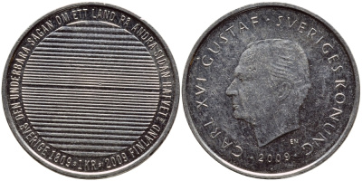 Швеция 1 крона 2009 Карл XVI Густав (1973- ) KM 894 медно-никель 4681-823
