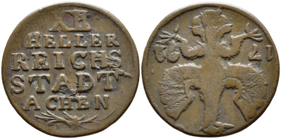 Ахен 12 геллеров 1792 KM 51 медь 84-843