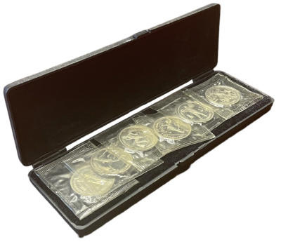 СССР набор из 6 монет по 1 рублю 1991 XXV летние Олимпийские игры в Барселоне 1992 года, в оригинальной коробке KM 289, 290, 291, 299, 300, 302 медно-никель  PROOF  6-5-1-11