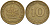 ФРГ 10 пфеннигов 1970 J KM 108, J. 383 сталь плакированная латунью 4681-1127