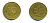ФРГ 10 ПФЕННИГОВ 1950 F KM 108, J.383 сталь плакированная латунью 23-633