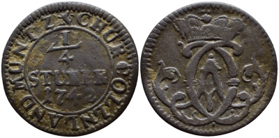 Кельн 1/4 штубера 1742 KM 135.1, Noss 717 медь 00-00