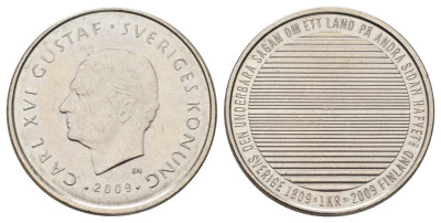Швеция 1 крона 2009 Карл XVI Густав (1973-) KM 894 медно-никель 4671-446