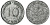 ФРГ 10 пфеннигов 1950 F, уникальный экземпляр в другом металле цинк UNC 10-010-29