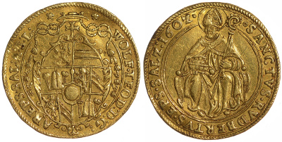 Австрия, Зальцбург 2 дуката 1602 Fb. 660, Probszt 768 золото 10-010-70
