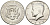 США 1/2 доллара (50 центов) 1968 D, Джон Кеннеди KM 202a серебро  UNC  4178-1012