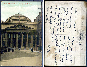 Канада post card - открытка банк в Монреале 2193-84
