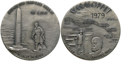 Швеция медаль ND (1979) Васалоппет - массовая лыжная марафонская гонка в 1979 году, вес 63 гр, диаметр 47 мм  серебро    00-00