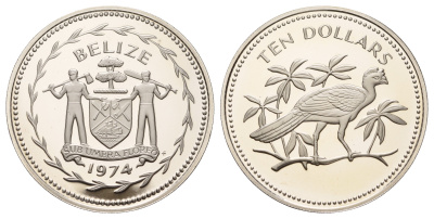Белиз 10 долларов 1974 KM 45 медно-никель PROOF 11-255-25