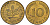 ФРГ 10 пфеннигов 1983 F KM 108, J.383 сталь плакированная латунью 4681-1152