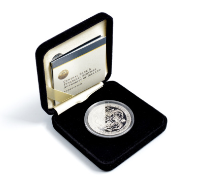 Ирландия 10 евро 2007 влияние Ирландии на европейскую культуру, символы влияния в 4-х областях культуры KM 58 серебро PROOF 4-3-4-23