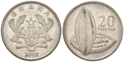 Гана 20 песев 2007 KM 40 сталь плакированная никелем 4364-3755