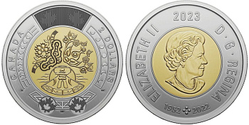 Канада 2 доллара 2023 национальный день коренных народов KM NEW биметалл  UNC  4531-132