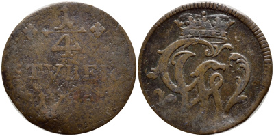 Вид, Рункель 1/4 штюбера 1758 KM 3 медь 4548-742