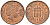 Великобритания 1 пенни 2001 Елизавета II (1952-2022) KM 986, Spink 4710 (B5) сталь плакированная медью 4609-558