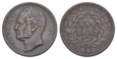 Саравак 1 цент 1863 Джеймс Брук (1841-1868) KM 3 медь 1519-941