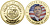 Либерия 5 долларов 2009 44-ый Президент США - Барак Обама, позолота, цветная эмаль медно-никель PROOF 02-226-11