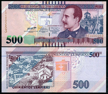 Гондурас 500 лемпира 2016 Рамон Роза Pick 103 c бумага UNC (пресс) 451-588-3