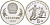 Китай 5 юаней 1989 футбол, два игрока KM 245 серебро PROOF 1081-10-34