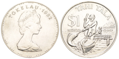 Токелау 1 тала (доллар) 1982 тираж 10.000 экземпляров KM 5 медно-никель BU 3896-822