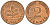 ФРГ 2 пфеннига 1968 G, из ролла J 381 a, KM 106 a сталь плакированная медью  aUNC  4173-111