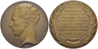 Бельгия медаль ND Леопольд III, Viro Doctissimo… (1928-1929), диаметр 70 мм, бронза 3-5-2-19