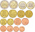 ФИНЛЯНДИЯ ЕВРОНАБОР ИЗ 8 МОНЕТ 2005 1, 2, 5, 10, 20, 50 ЕВРОЦЕНТОВ, 1 И 2 ЕВРО UNC 183-341