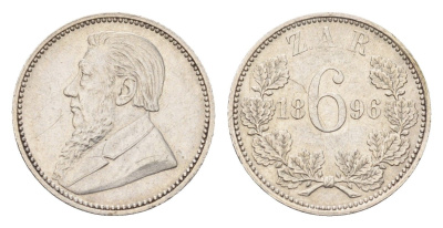 ЮАР 6 пенсов 1896 KM 4 серебро 4044-1523